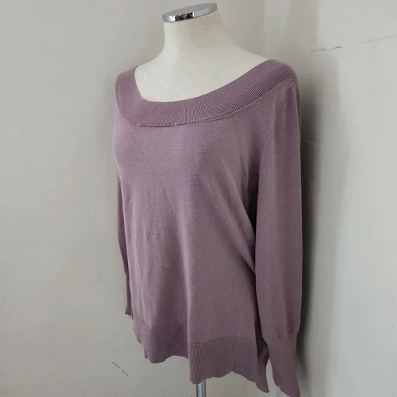 Love Scarlett Mauve Sweater Zipper Sleeves Women's Size XL - Picture 5 of 5